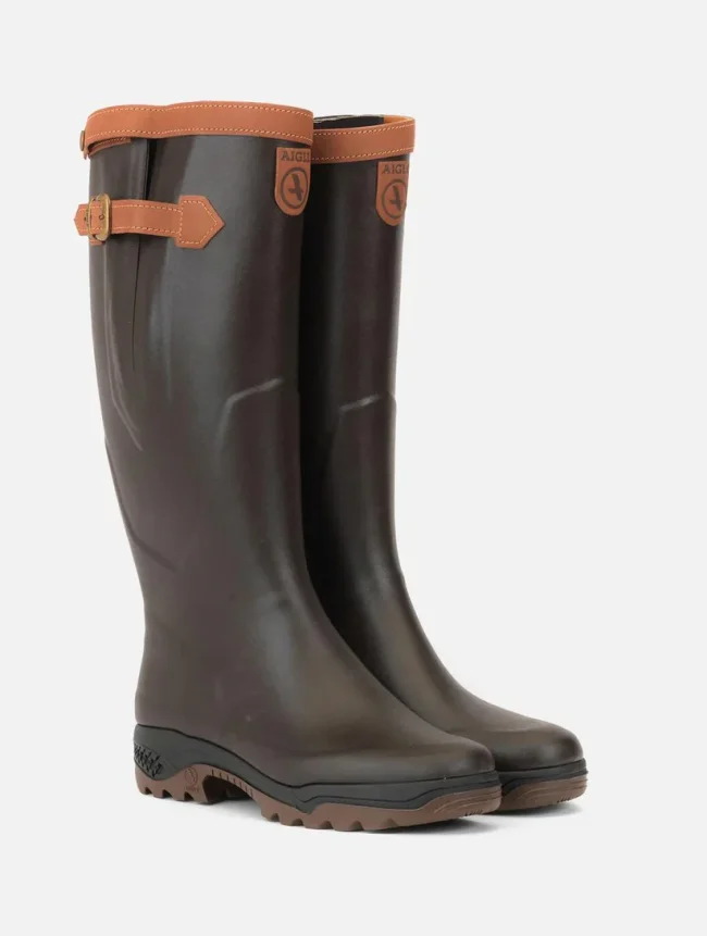 Aigle Parcours 2 Signature Brown Wellington Boots